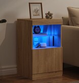 VidaXL Dressoir met LED-verlichting 41x37x67 cm sonoma eikenkleurig