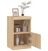 VidaXL Dressoir met LED-verlichting 41x37x67 cm sonoma eikenkleurig