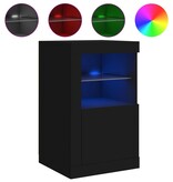 VidaXL Dressoir met LED-verlichting 41x37x67 cm zwart