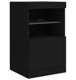 VidaXL Dressoir met LED-verlichting 41x37x67 cm zwart