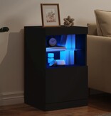 VidaXL Dressoir met LED-verlichting 41x37x67 cm zwart