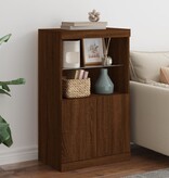 VidaXL Dressoir met LED-verlichting 60,5x37x100 cm bruineikenkleurig