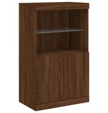 VidaXL Dressoir met LED-verlichting 60,5x37x100 cm bruineikenkleurig