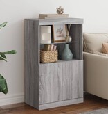 VidaXL Dressoir met LED-verlichting 60,5x37x100 cm grijs sonoma eiken