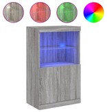 VidaXL Dressoir met LED-verlichting 60,5x37x100 cm grijs sonoma eiken