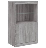 VidaXL Dressoir met LED-verlichting 60,5x37x100 cm grijs sonoma eiken