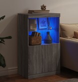 VidaXL Dressoir met LED-verlichting 60,5x37x100 cm grijs sonoma eiken