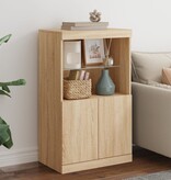 VidaXL Dressoir met LED-verlichting 60,5x37x100 cm sonoma eikenkleurig