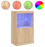 VidaXL Dressoir met LED-verlichting 60,5x37x100 cm sonoma eikenkleurig