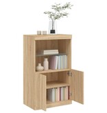 VidaXL Dressoir met LED-verlichting 60,5x37x100 cm sonoma eikenkleurig