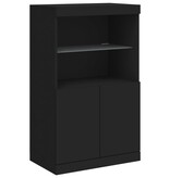 VidaXL Dressoir met LED-verlichting 60,5x37x100 cm zwart
