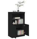 VidaXL Dressoir met LED-verlichting 60,5x37x100 cm zwart