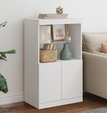 VidaXL Dressoir met LED-verlichting 60,5x37x100 cm wit