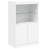 VidaXL Dressoir met LED-verlichting 60,5x37x100 cm wit