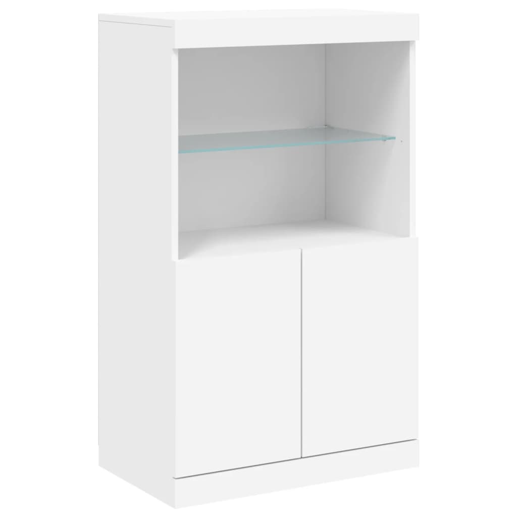 VidaXL Dressoir met LED-verlichting 60,5x37x100 cm wit