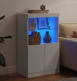 VidaXL Dressoir met LED-verlichting 60,5x37x100 cm wit