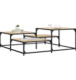 VidaXL Salontafel 107x107x40 cm bewerkt hout sonoma eikenkleurig