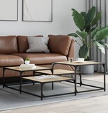 VidaXL Salontafel 107x107x40 cm bewerkt hout sonoma eikenkleurig