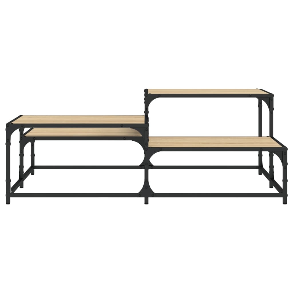 VidaXL Salontafel 107x107x40 cm bewerkt hout sonoma eikenkleurig