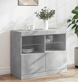 VidaXL Dressoir met LED-verlichting 81x37x67 cm betongrijs