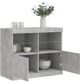 VidaXL Dressoir met LED-verlichting 81x37x67 cm betongrijs