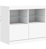 VidaXL Dressoir met LED-verlichting 81x37x67 cm wit