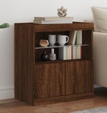 VidaXL Dressoir met LED-verlichting 60x37x67 cm bruineikenkleurig