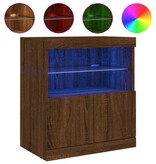 VidaXL Dressoir met LED-verlichting 60x37x67 cm bruineikenkleurig