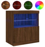 vidaXL Dressoir met LED-verlichting 60x37x67 cm bruineikenkleurig