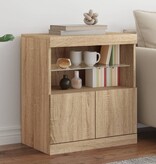VidaXL Dressoir met LED-verlichting 60x37x67 cm sonoma eikenkleurig