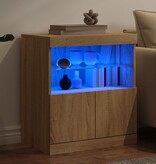 VidaXL Dressoir met LED-verlichting 60x37x67 cm sonoma eikenkleurig