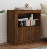 VidaXL Dressoir met LED-verlichting 60,5x37x67 cm bruineikenkleurig