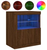 VidaXL Dressoir met LED-verlichting 60,5x37x67 cm bruineikenkleurig