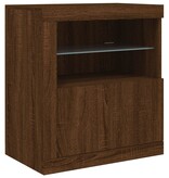 VidaXL Dressoir met LED-verlichting 60,5x37x67 cm bruineikenkleurig