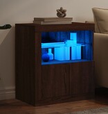VidaXL Dressoir met LED-verlichting 60,5x37x67 cm bruineikenkleurig