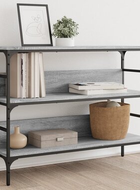 VidaXL Wandtafel 100x32x75 cm bewerkt hout grijs sonoma eikenkleurig