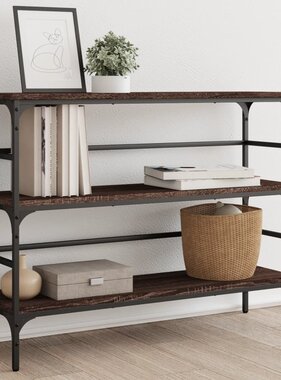 VidaXL Wandtafel 100x32x75 cm bewerkt hout bruin eikenkleur