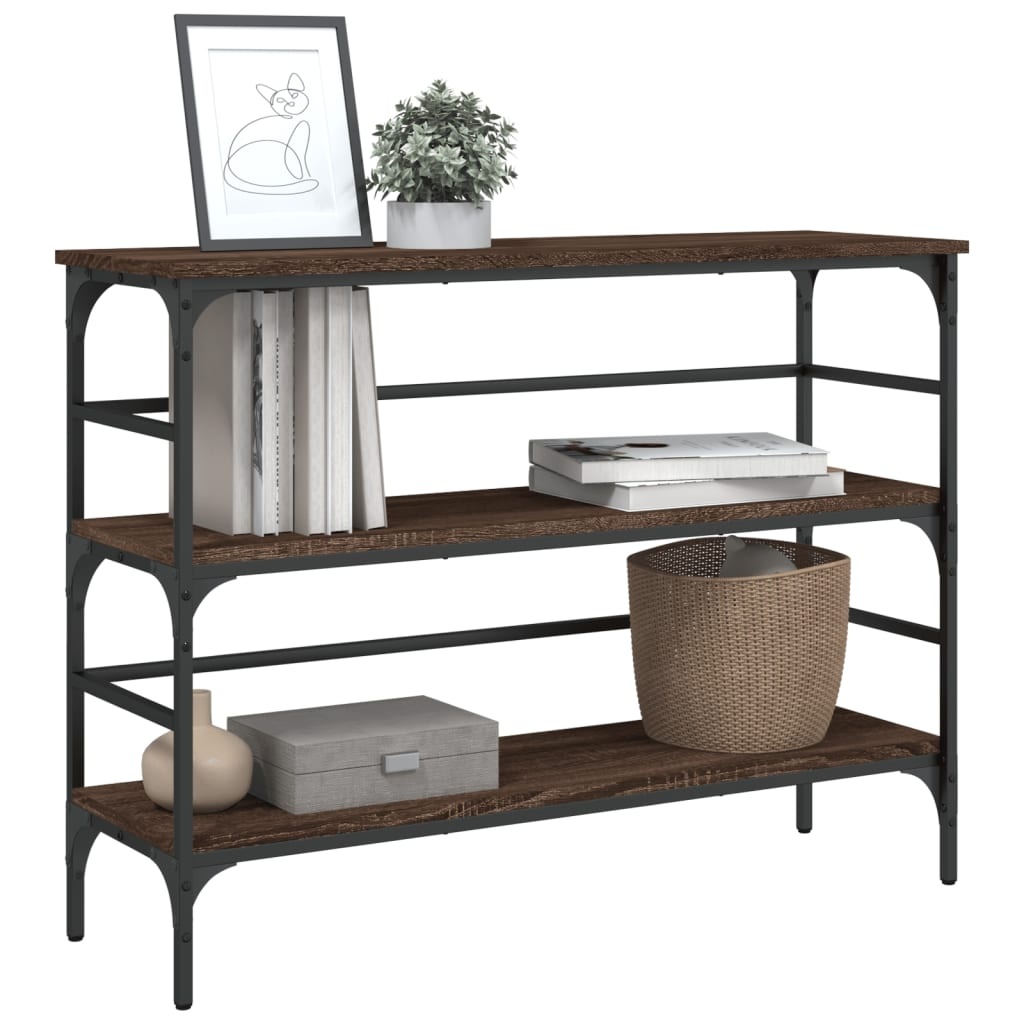 VidaXL Wandtafel 100x32x75 cm bewerkt hout bruin eikenkleur