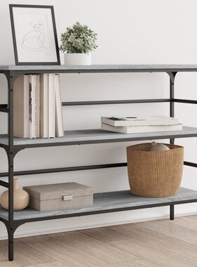 VidaXL Wandtafel 100x32x75 cm bewerkt hout grijs sonoma eikenkleurig