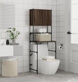 VidaXL Wasmachinekast 68x48,5x194 cm bruin eikenkleur