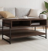 VidaXL Salontafel 90x50x45 cm bewerkt hout bruin eikenkleur