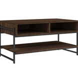 VidaXL Salontafel 90x50x45 cm bewerkt hout bruin eikenkleur