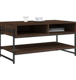 VidaXL Salontafel 90x50x45 cm bewerkt hout bruin eikenkleur