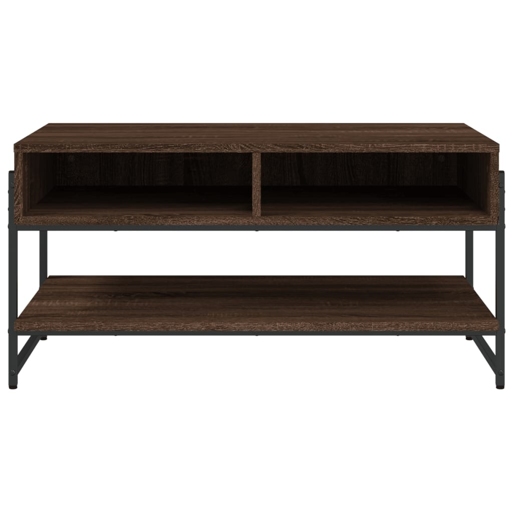 VidaXL Salontafel 90x50x45 cm bewerkt hout bruin eikenkleur