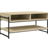 VidaXL Salontafel 90x50x45 cm bewerkt hout sonoma eikenkleurig