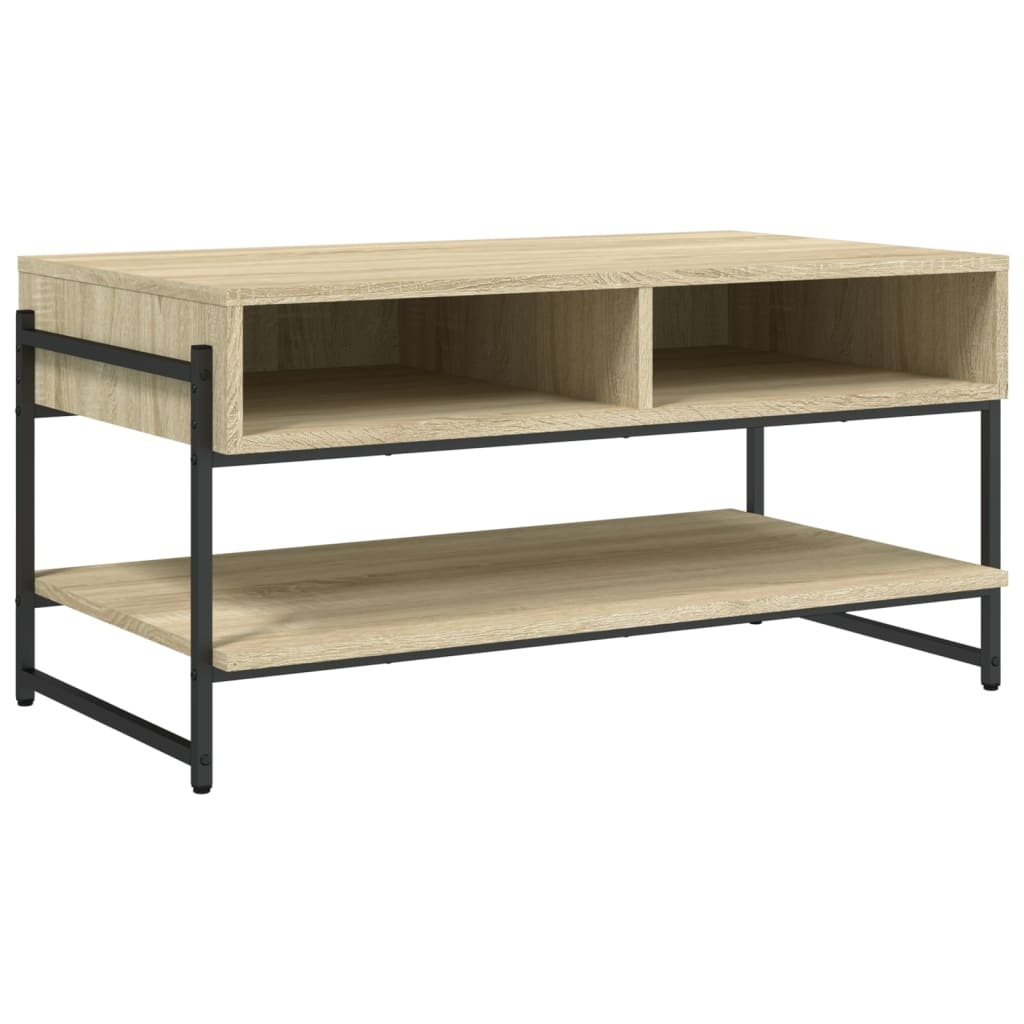 VidaXL Salontafel 90x50x45 cm bewerkt hout sonoma eikenkleurig