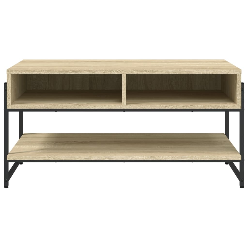 VidaXL Salontafel 90x50x45 cm bewerkt hout sonoma eikenkleurig