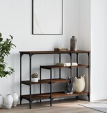 VidaXL Wandtafel met schappen 100x35x75 cm bruineikenkleurig