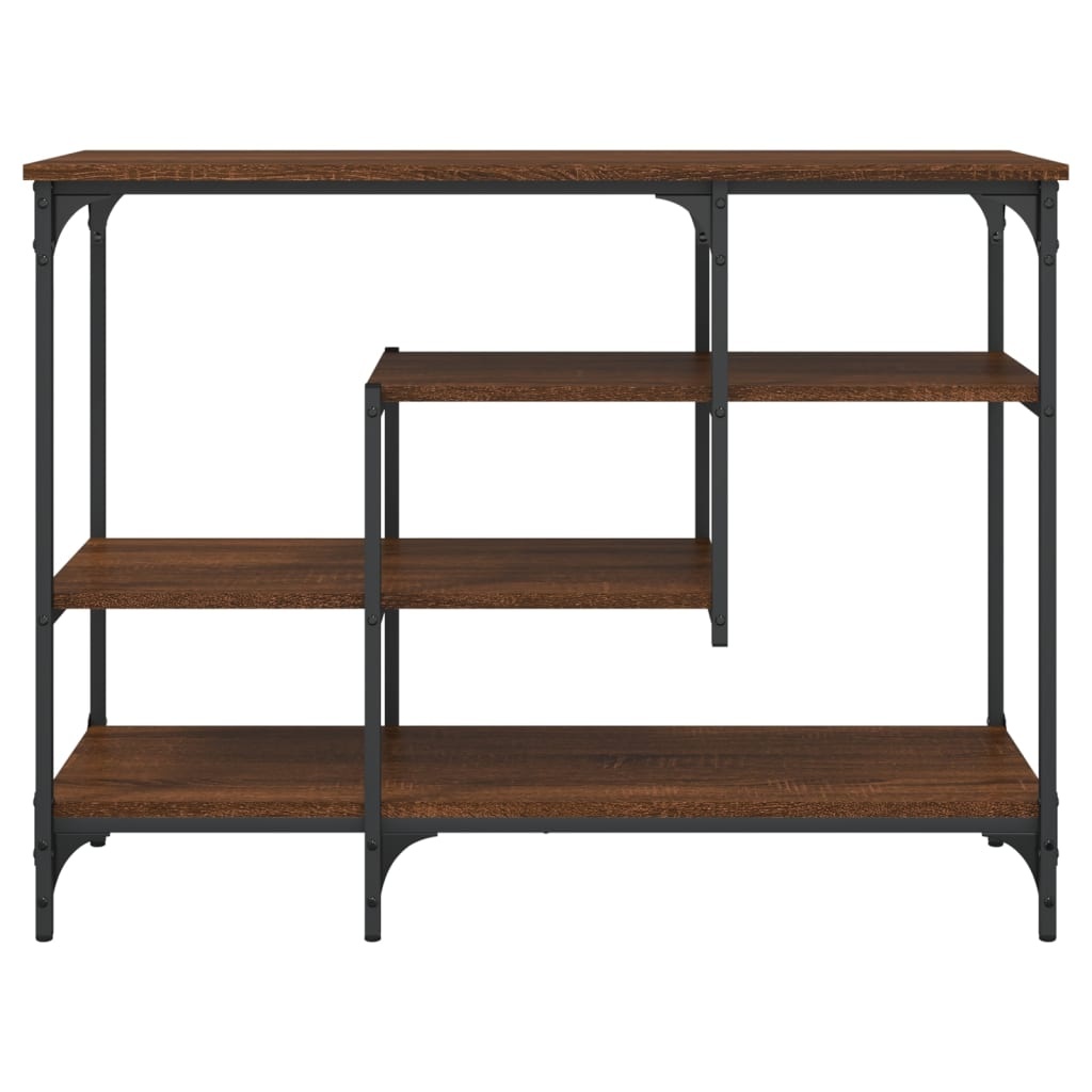VidaXL Wandtafel met schappen 100x35x75 cm bruineikenkleurig