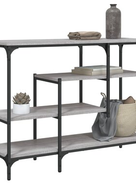VidaXL Wandtafel met schappen 100x35x75 cm grijs sonoma eikenkleurig